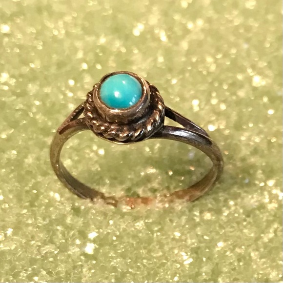 Jewelry Silver And Turquoise Pinky Ring Poshmark